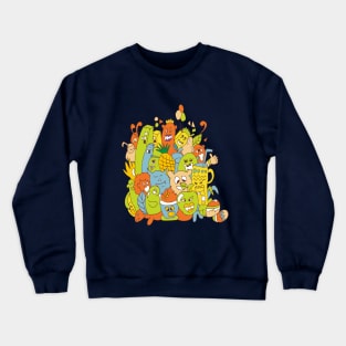 Doodle art face Crewneck Sweatshirt